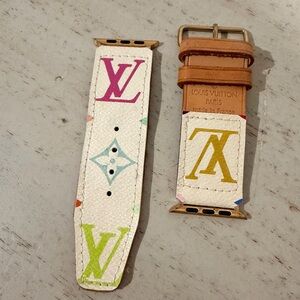 Upcycled From Authentic Louis Vuitton Apple Watch Band like new!